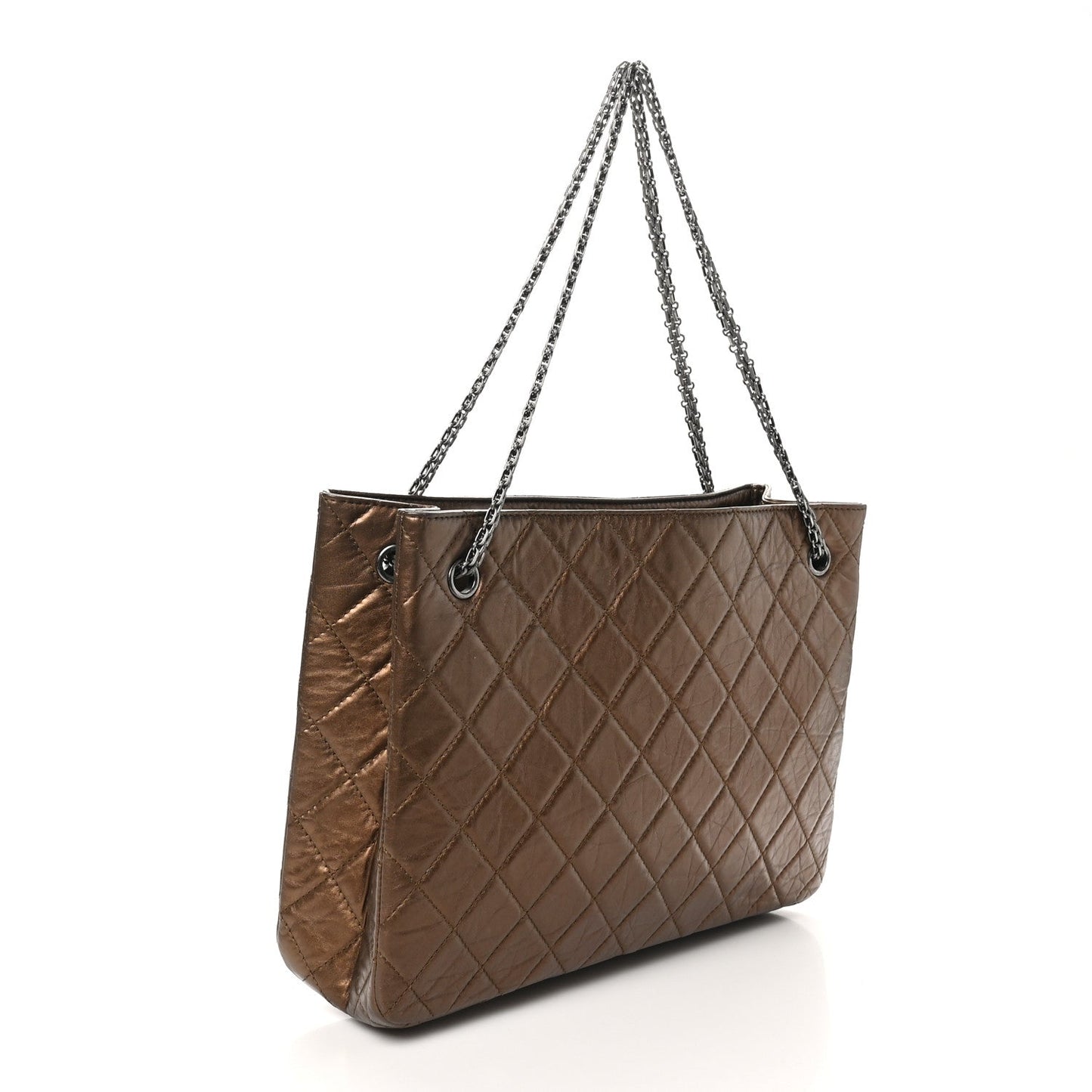 Amelia Aged Calfskin Reissue 2.55 Tote Bronze