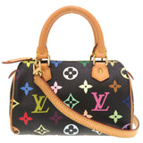 Louis Vuitton Monogram Multicolor Mini Speedy Noir 2way Handbag Black