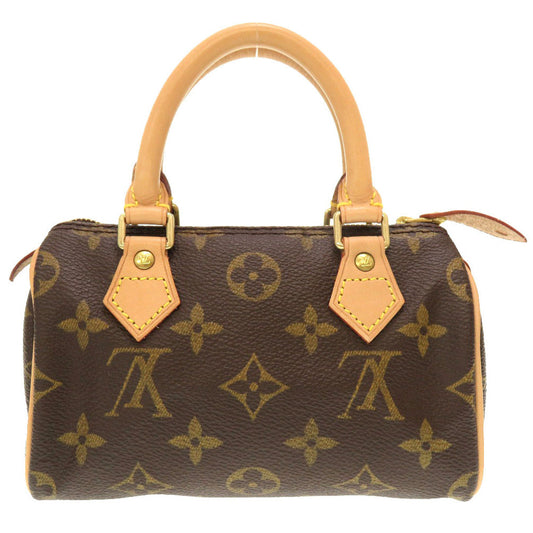 Louis Vuitton Monogram Mini Speedy 2way Handbag Brown
