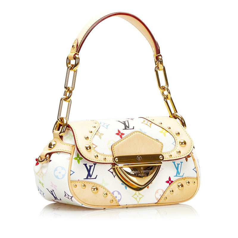 Louis Vuitton Monogram Multicolor Marilyn Shoulder Bag Bronze White PVC Leather