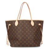 Louis Vuitton Neverfull MM Brown Monogram Canvas Cowhide