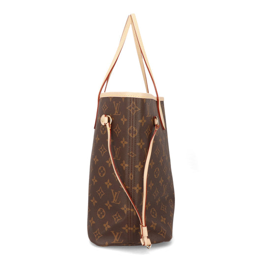 Louis Vuitton Neverfull MM Brown Monogram Canvas Cowhide