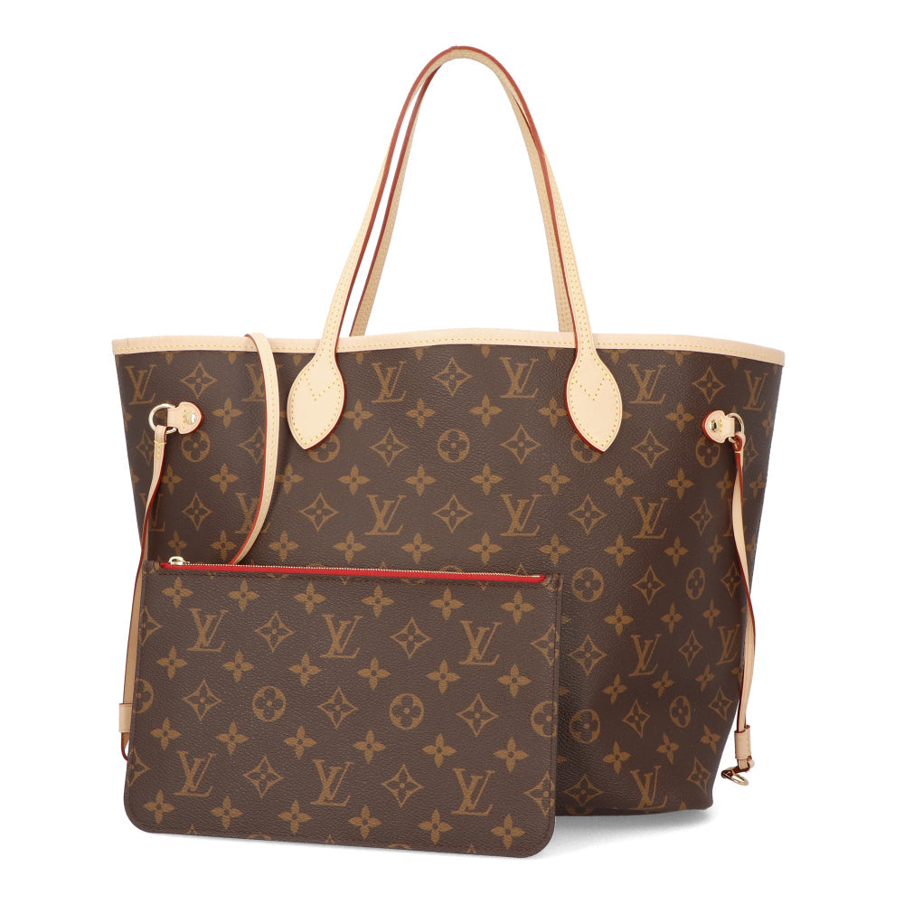 Louis Vuitton Neverfull MM Brown Monogram Canvas Cowhide