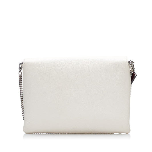 Louis Vuitton Pochette Lock Me Chain Shoulder Bag Clutch Rose Beige Calf Leather