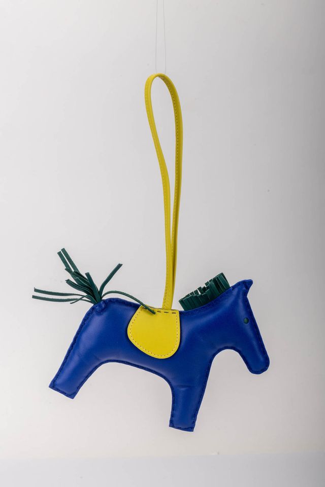 Hermes Grigri Rare Rodeo Charm Blue