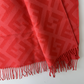 Fendi FF Print Tulip Woven Cashmere Fringe Scarf