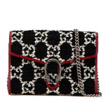 Gucci Dionysus Tweed Leather Chain Shoulder Wallet