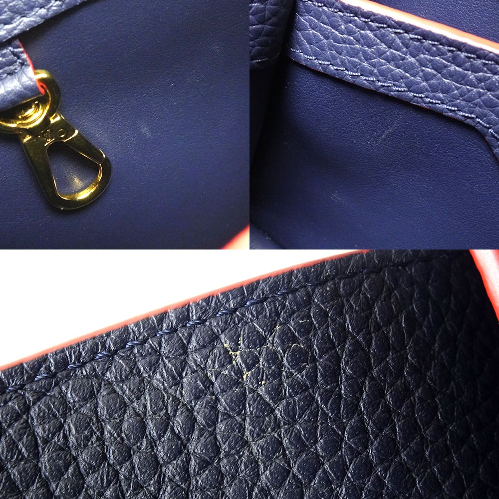 Louis Vuitton Capucines BB Taurillon Leather Marine Rouge