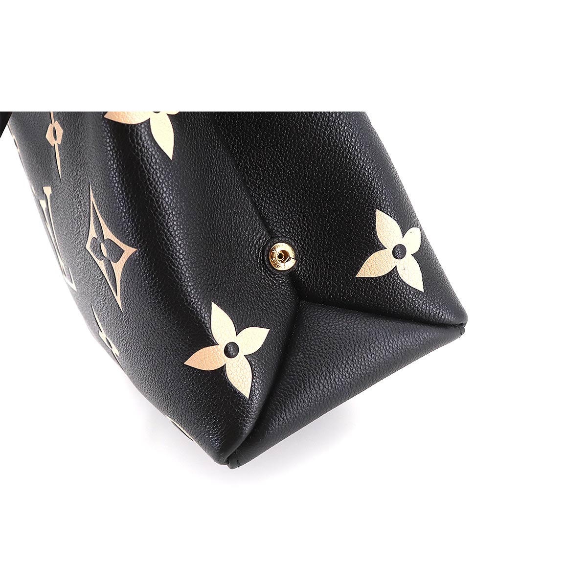 Louis Vuitton Bicolor Monogram Emplant Petit Palais PM Shoulder Bag Black Beige