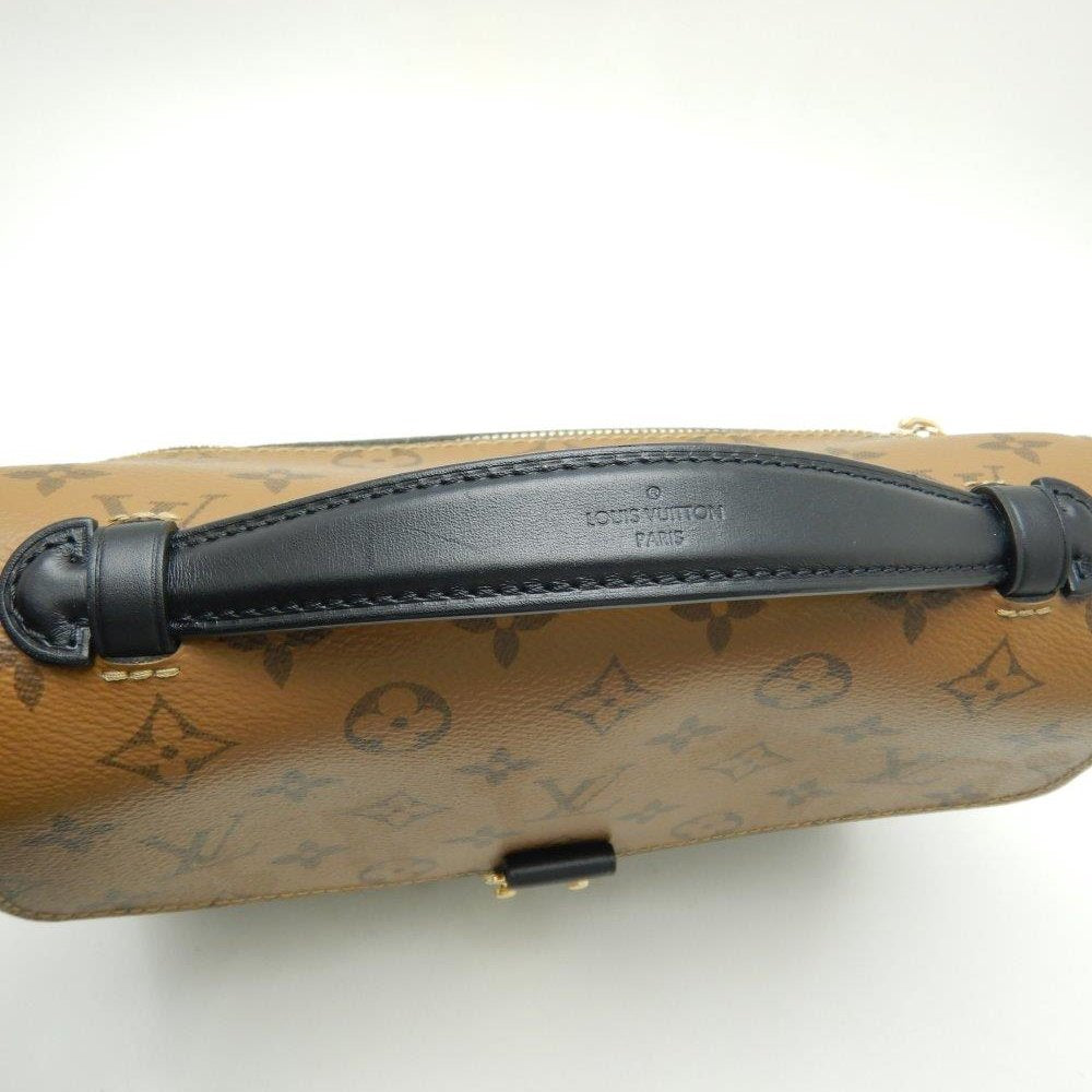 Louis Vuitton Monogram Reverse Pochette Metis MM 2WAY Bag Brown