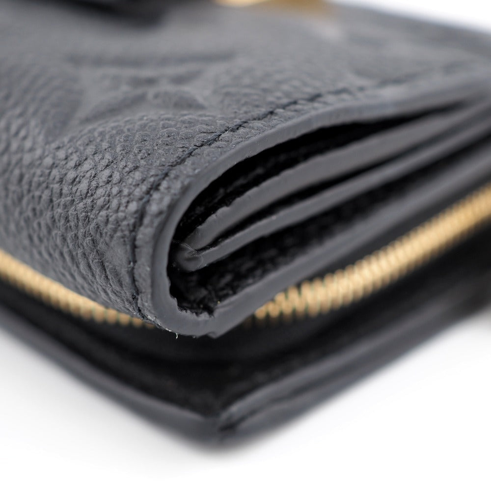 Louis Vuitton Portefeuille Metis Compact Monogram Implant Trifold Wallet Black