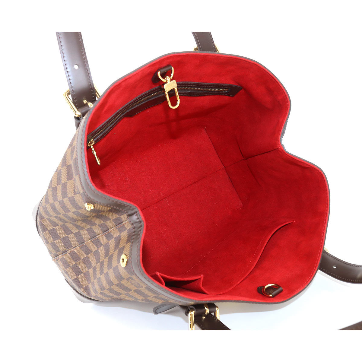 Louis Vuitton Damier Hampstead MM Tote Bag Ebene Brown