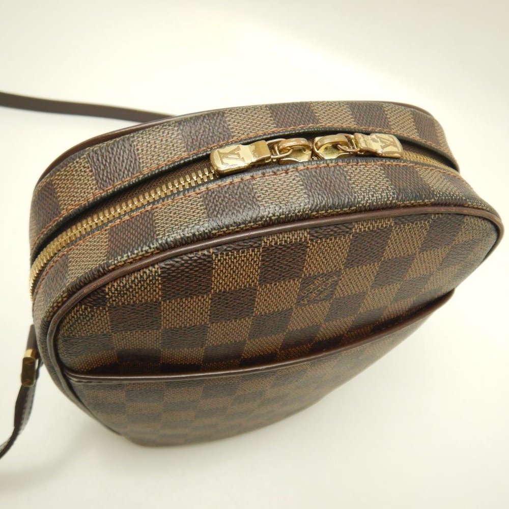 Louis Vuitton Damier Ipanema PM Ebene Shoulder Bag Brown