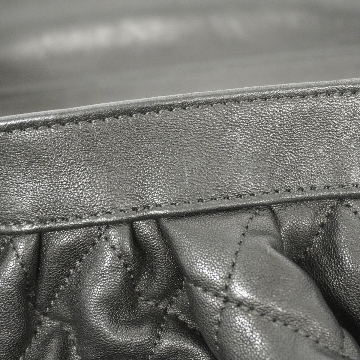 Chanel  Line Single Chain Leather Black