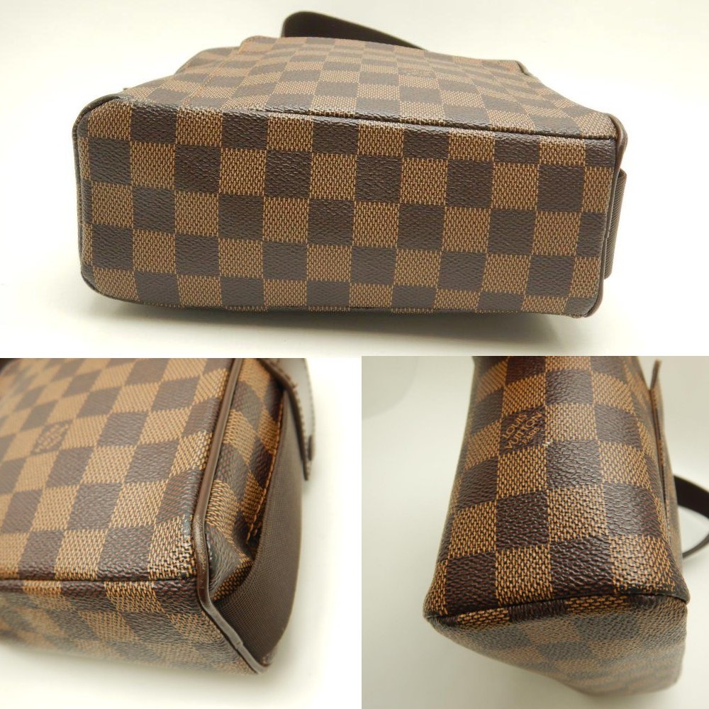 Louis Vuitton Damier Olaf PM Ebene Shoulder Bag Brown