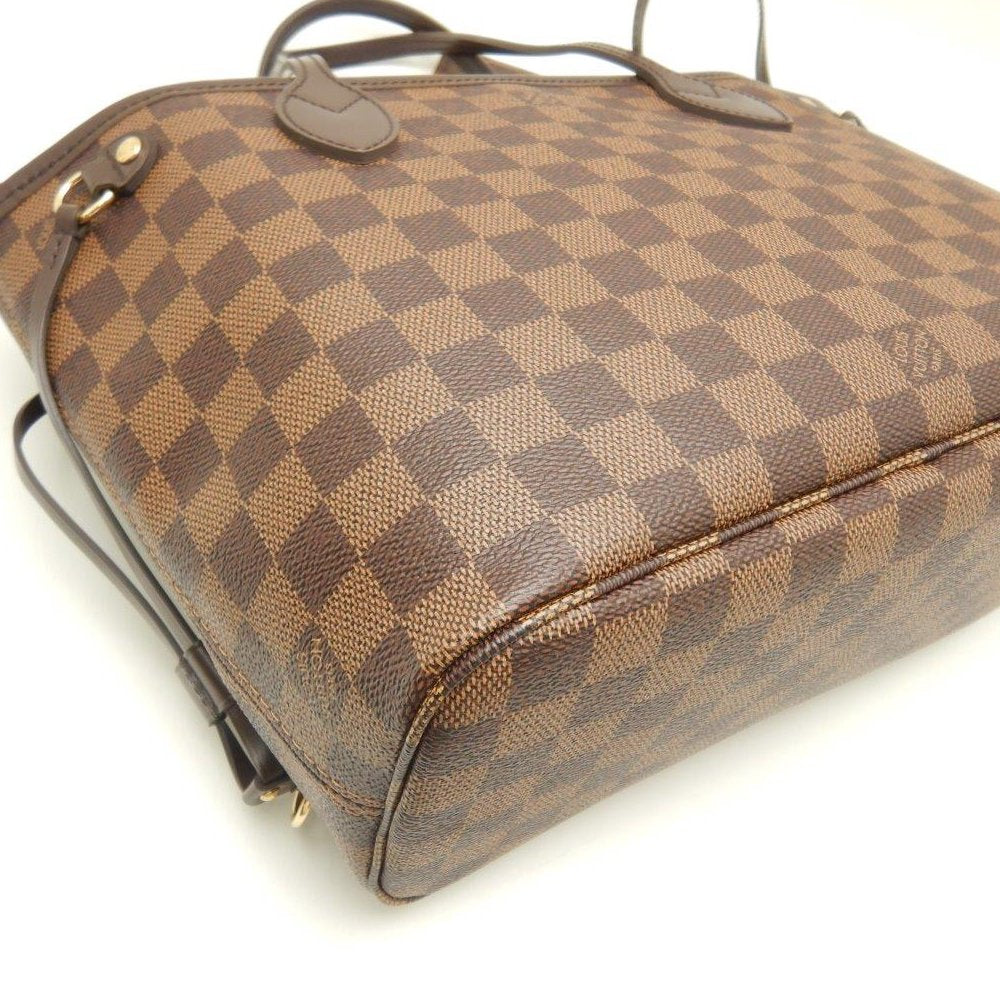Louis Vuitton Damier Neverfull PM Ebene Tote Bag Brown