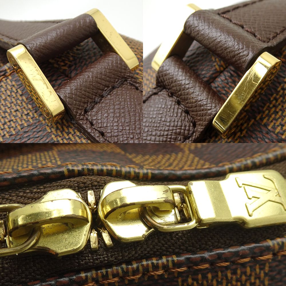 Louis Vuitton Damier Belem PM Ebene Handbag Brown