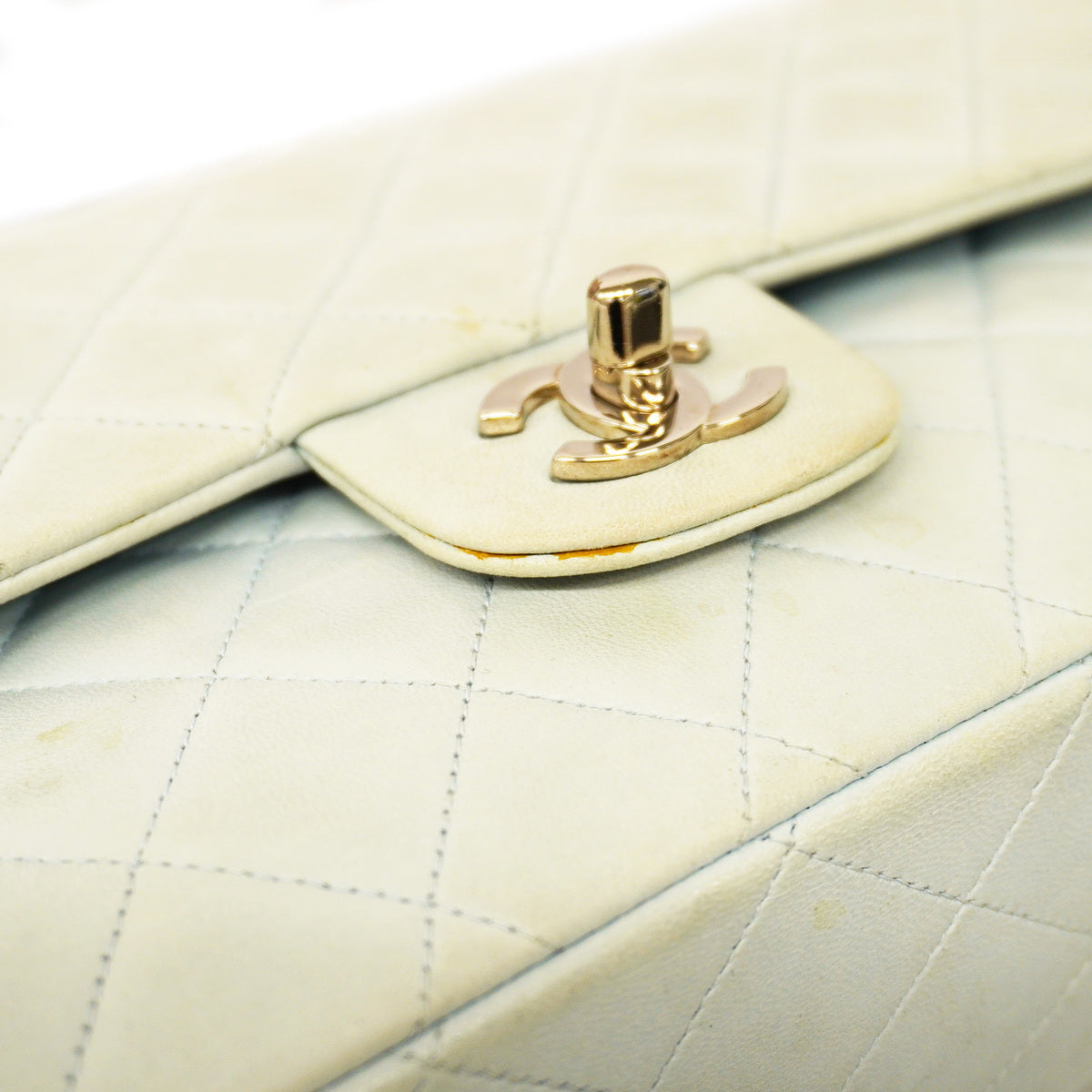 Chanel Matelasse W Flap W Chain Lambskin Light Blue