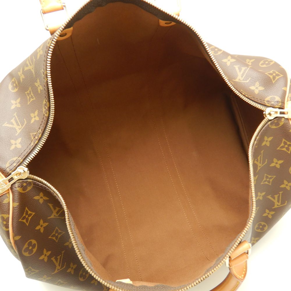 Louis Vuitton Monogram Keepall Bandouliere 50 Boston Bag Brown