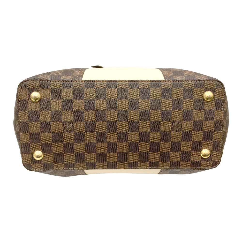 Louis Vuitton Jersey Damier Creme Shoulder Bag Brown