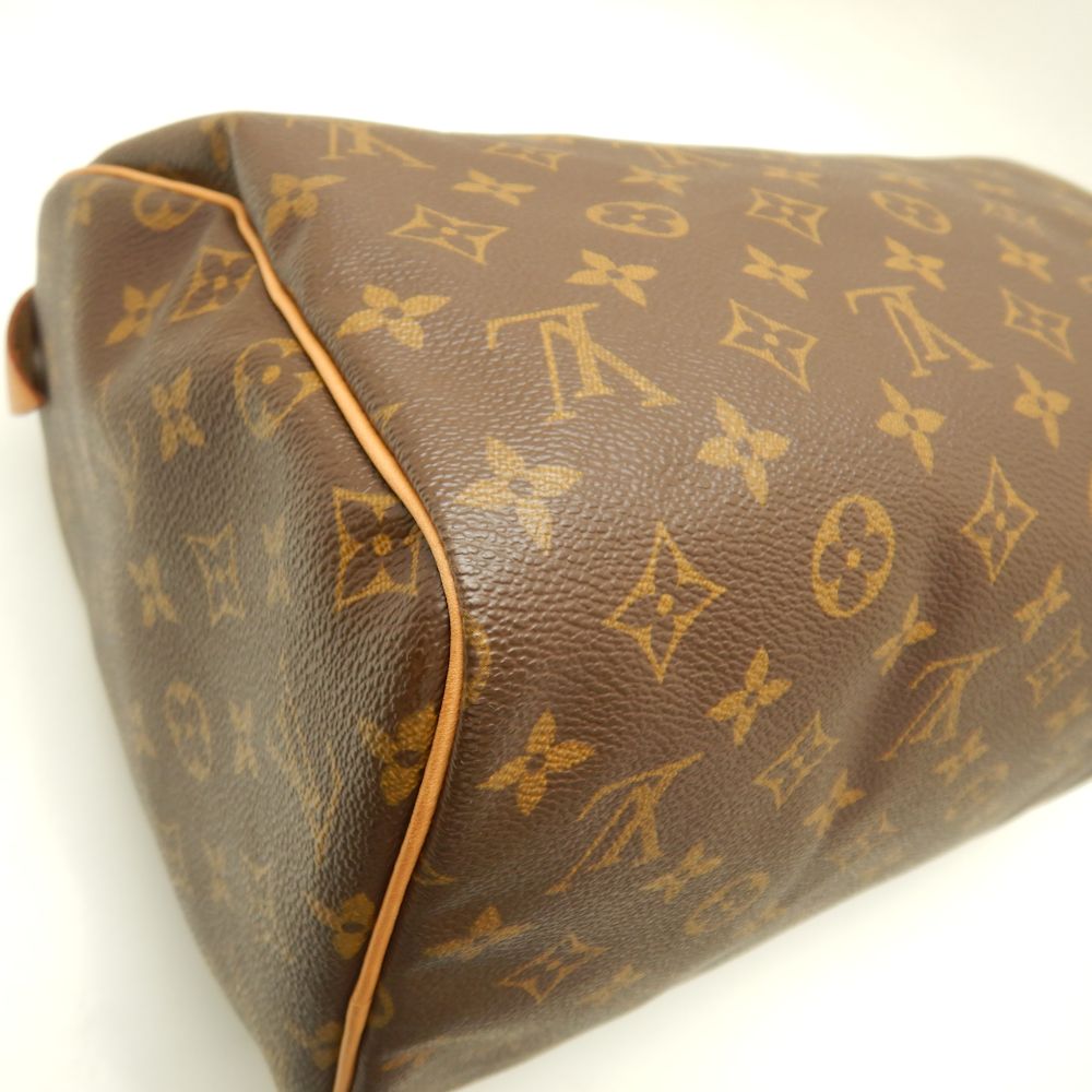 Louis Vuitton Monogram Speedy 30 Handbag Brown