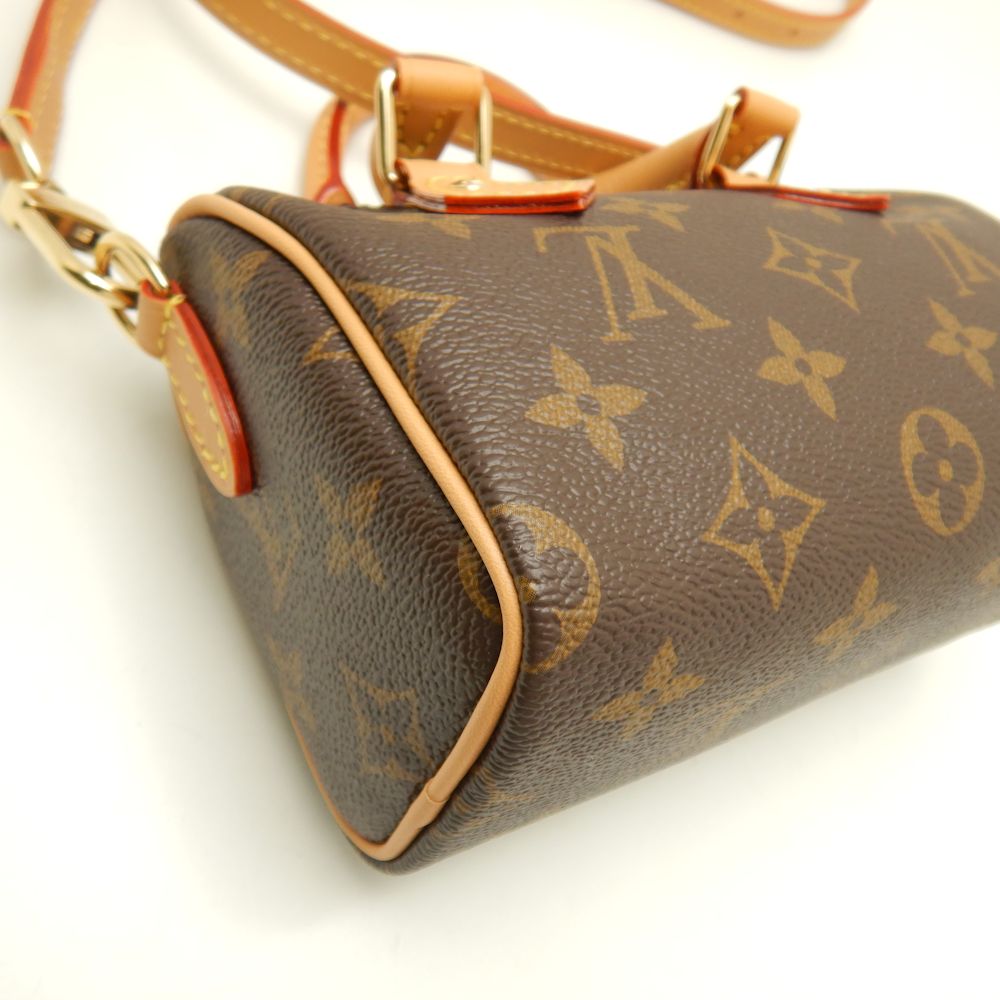 Louis Vuitton Monogram Nano Speedy Handbag Brown
