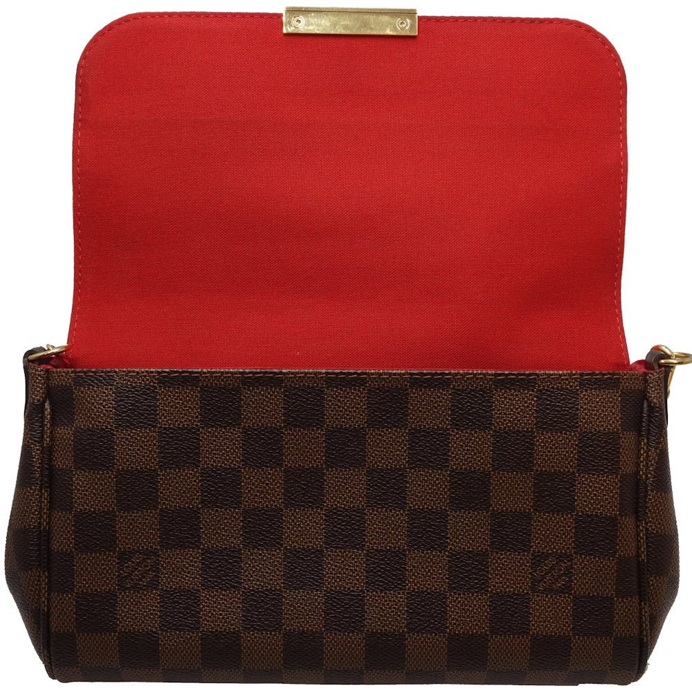 Louis Vuitton Damier Favorite MM Shoulder Bag Ebene