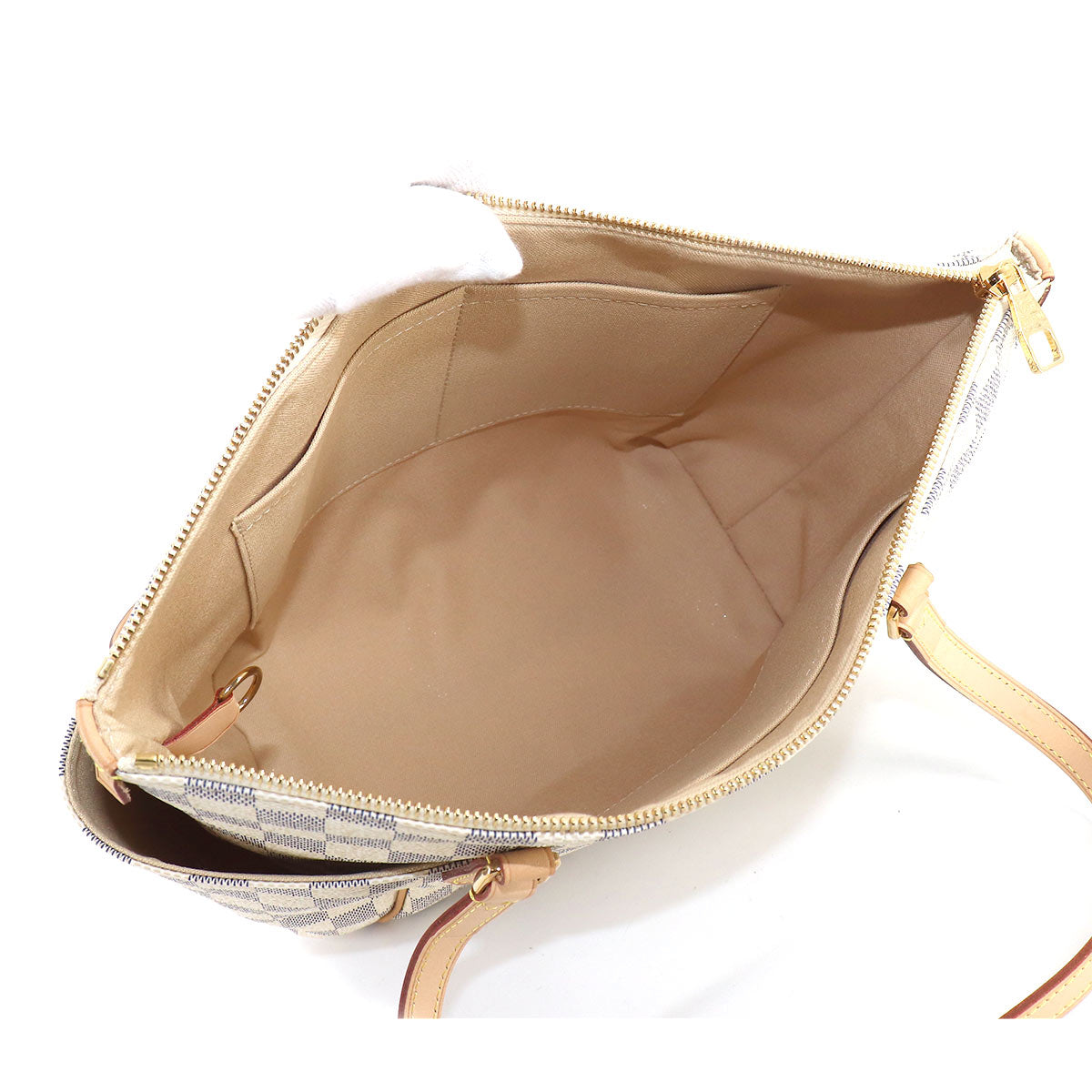 Louis Vuitton Damier Azur Totally PM Tote Bag Gold Hardware
