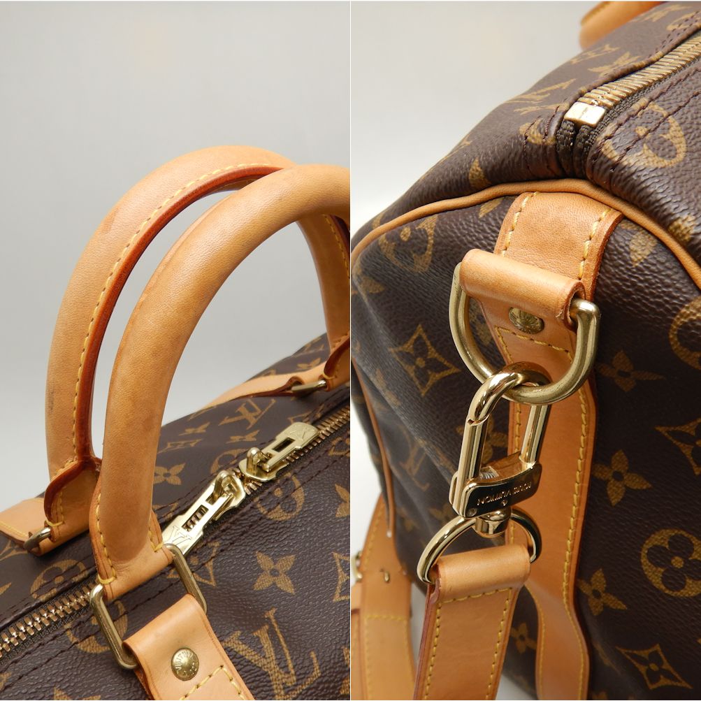 Louis Vuitton Monogram Keepall Bandouliere 50 Boston Bag Brown