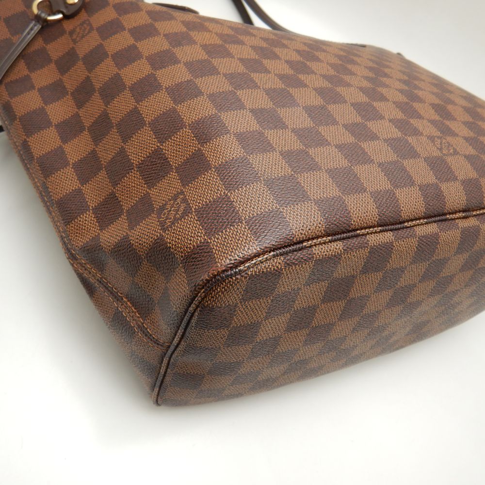 Louis Vuitton Damier Neverfull MM Tote Bag Brown