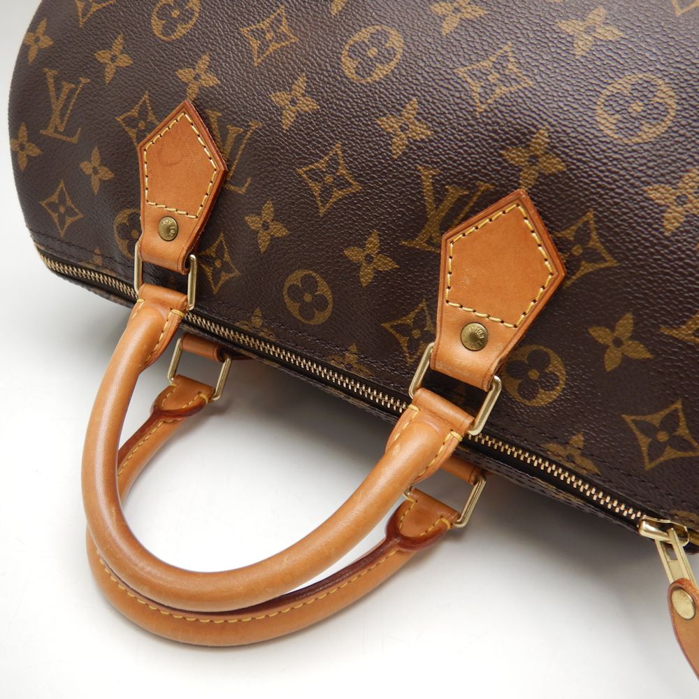 Louis Vuitton Monogram Speedy 30 Handbag Brown