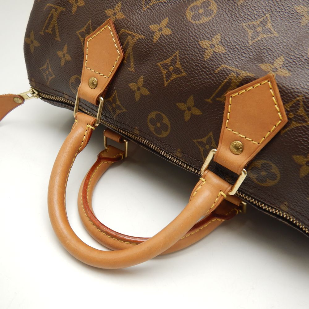 Louis Vuitton Monogram Speedy 30 Handbag Brown