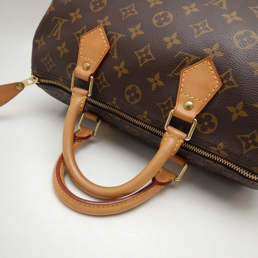 Louis Vuitton Monogram Speedy 30 Handbag Brown