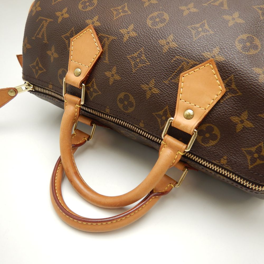 Louis Vuitton Monogram Speedy 30 Handbag Brown
