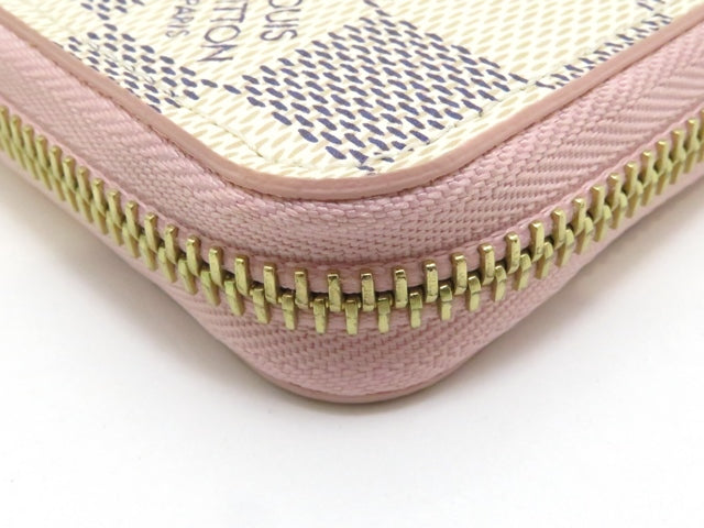 Louis Vuitton Wallet Zippy Wallet Damier Azur Rose Ballerine