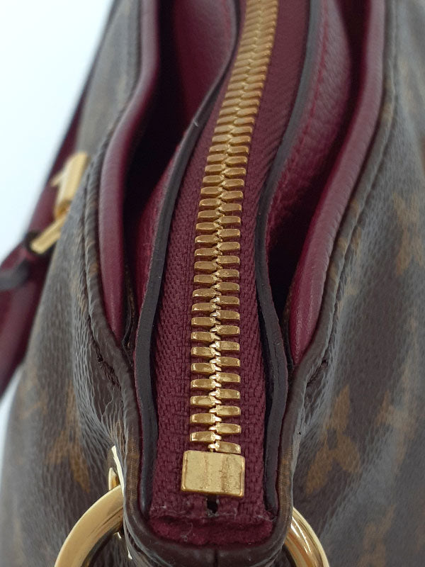Louis Vuitton Monogram Pallas Handbag Purple Monogram Canvas Calf Leather