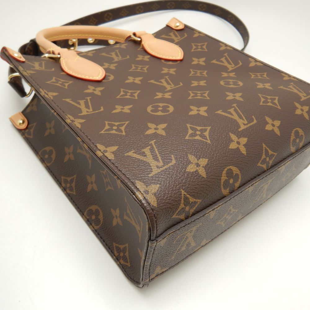 Louis Vuitton Monogram Sac Plat BB Handbag Brown