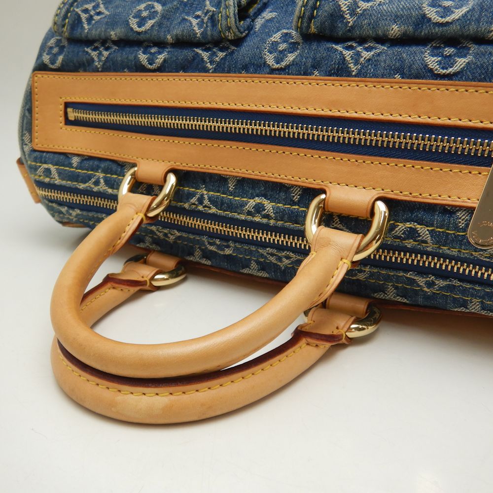 Louis Vuitton Neo Speedy Handbag Monogram Denim Blue