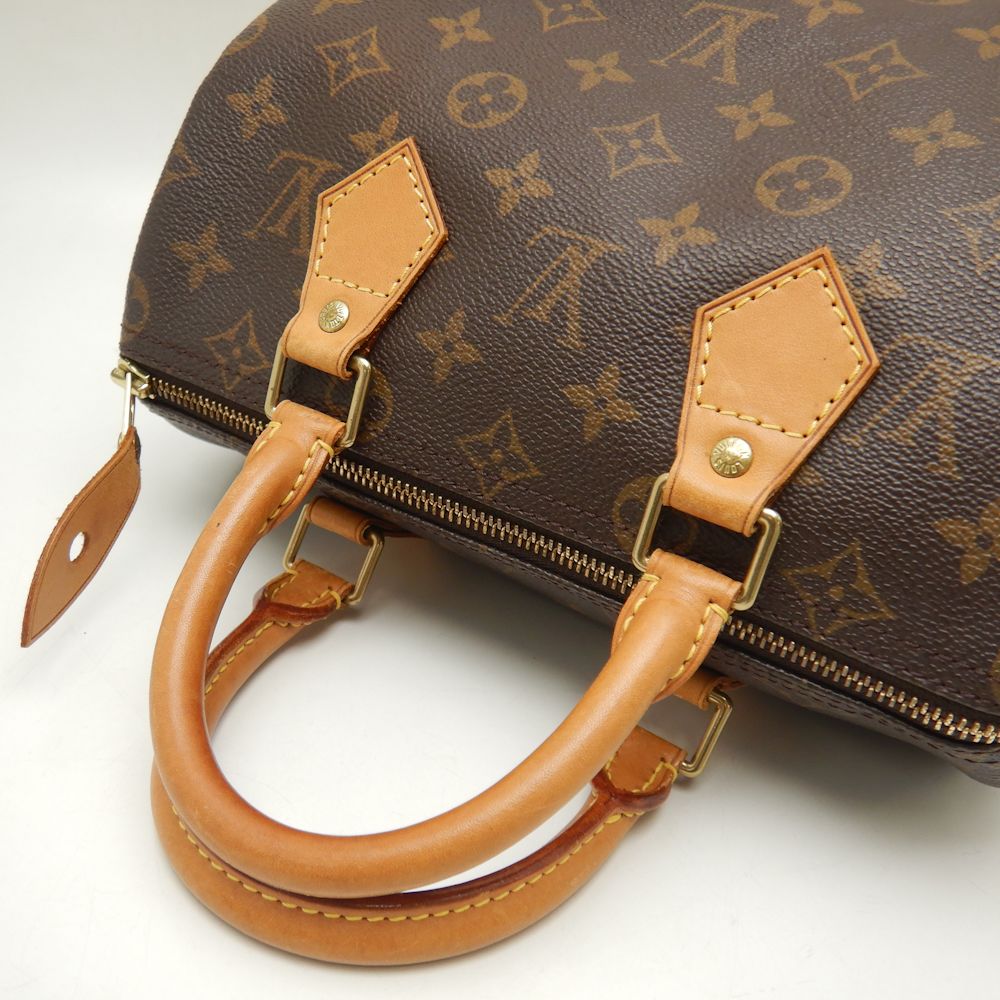 Louis Vuitton Monogram Speedy 25 Handbag Brown