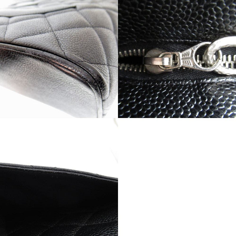 Chanel Reissue Tote Silver Metal Fittings Caviar Skin Black
