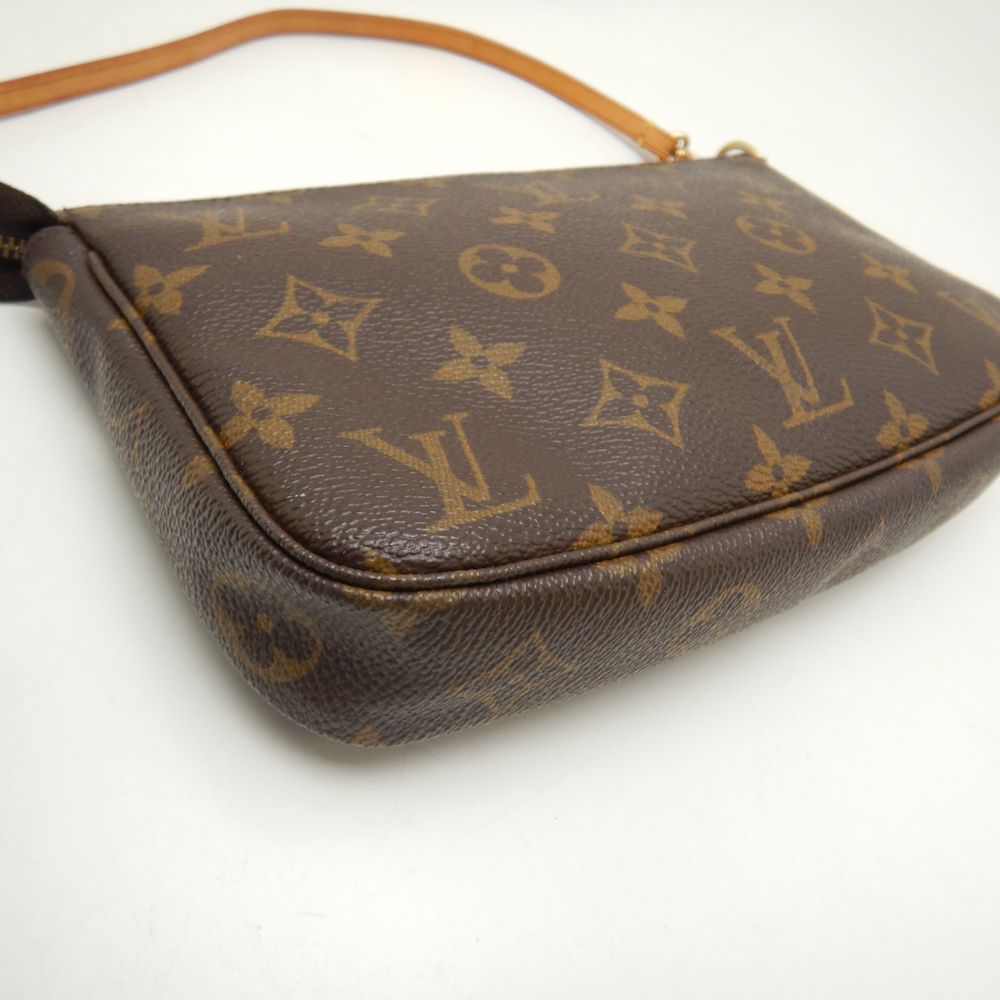 Louis Vuitton Monogram Pochette Handbag Accessory Pouch Brown