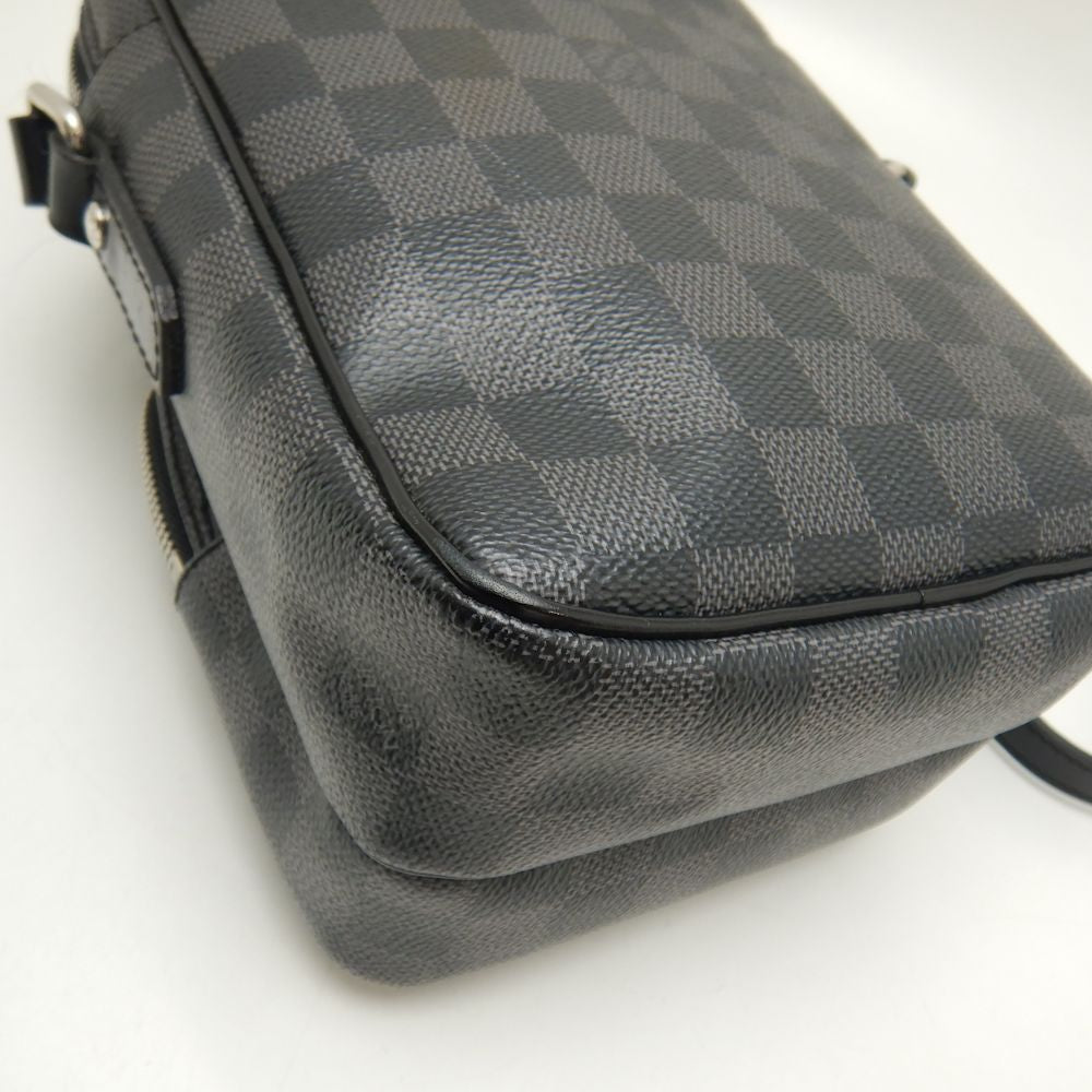 Louis Vuitton Damier Graphite Rem Shoulder Bag Black