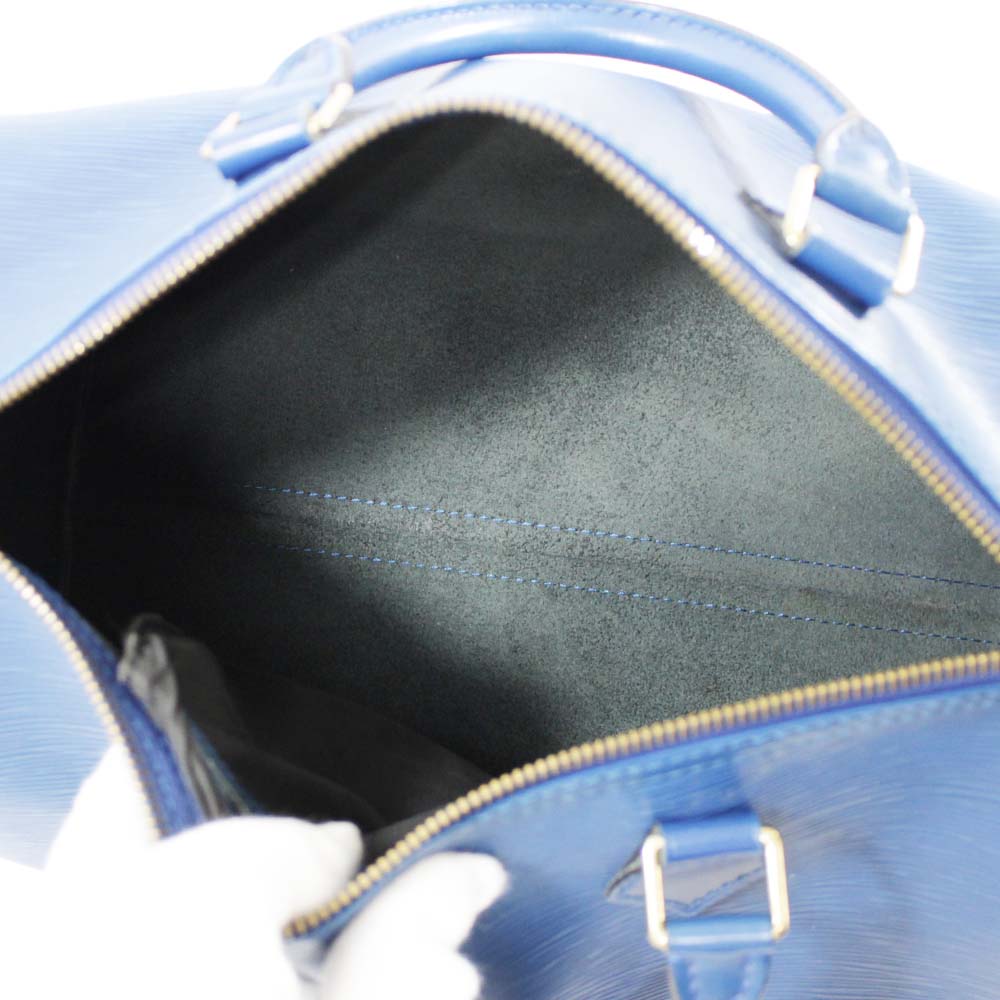 Louis Vuitton Epi Speedy 30 Mini Bag Handbag Blue Epi