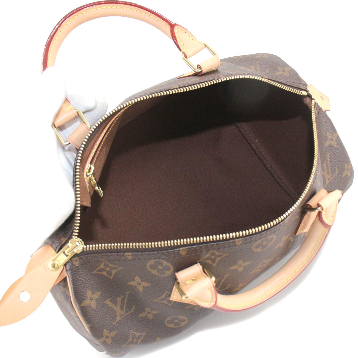 Louis Vuitton Monogram Speedy 30 Hand Bag Brown RFID Gold Hardware