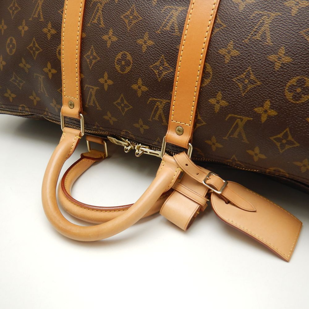 Louis Vuitton Monogram Keepall 50 Boston Bag Brown