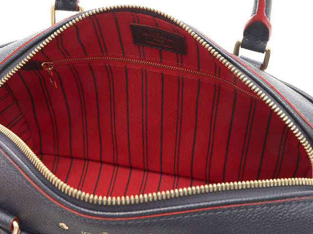 Louis Vuitton Speedy Bandouliere 25 Monogram Implant Marine Rouge