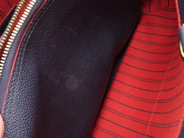 Louis Vuitton Montaigne MM Monogram Implant Marine Rouge