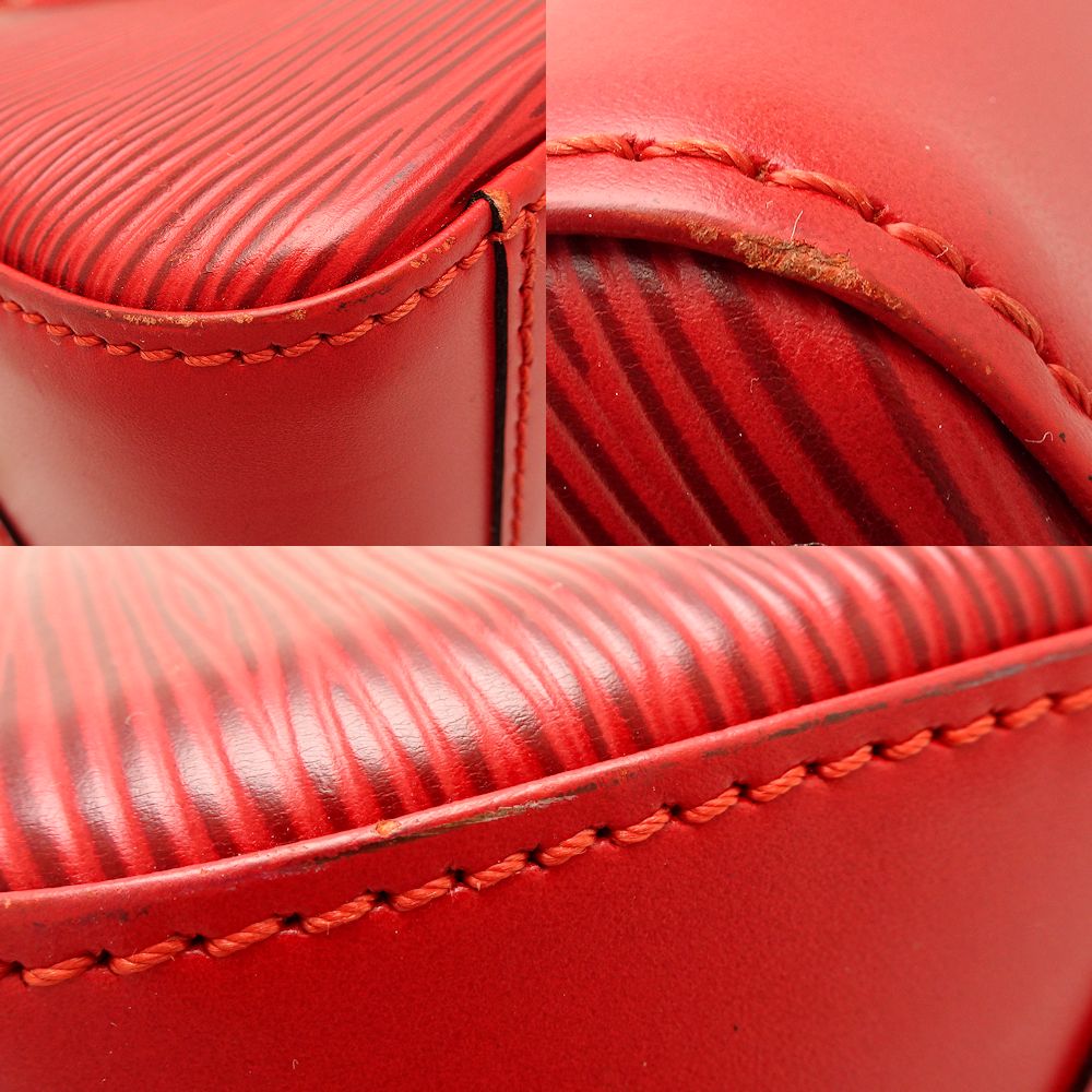 Louis Vuitton Epi Sablon Handbag Castilian Red