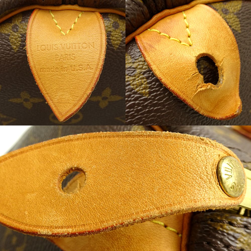 Louis Vuitton Monogram Speedy 30 Handbag Brown
