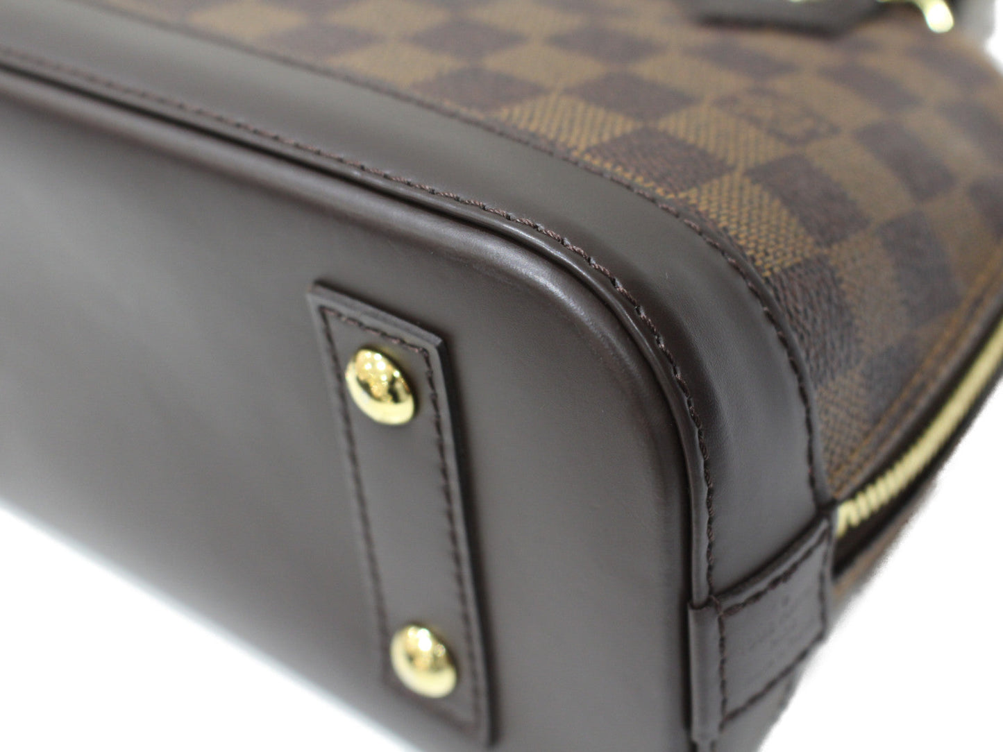 Louis Vuitton Alma BB Handbag Shoulder Bag Damier Ebene Brown